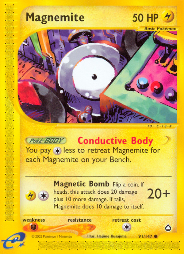 Magnemite (91/147) [Aquapolis] - The Mythic Store | 24h Order Processing