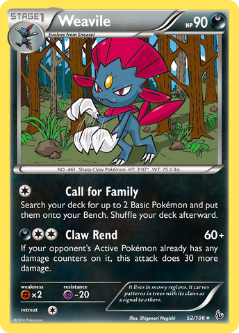 Weavile (52/106) [XY: Flashfire] - The Mythic Store | 24h Order Processing