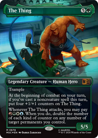 The Thing (Borderless) (Surge Foil) [Marvel Super Heroes Commander] - The Mythic Store | 24h Order Processing