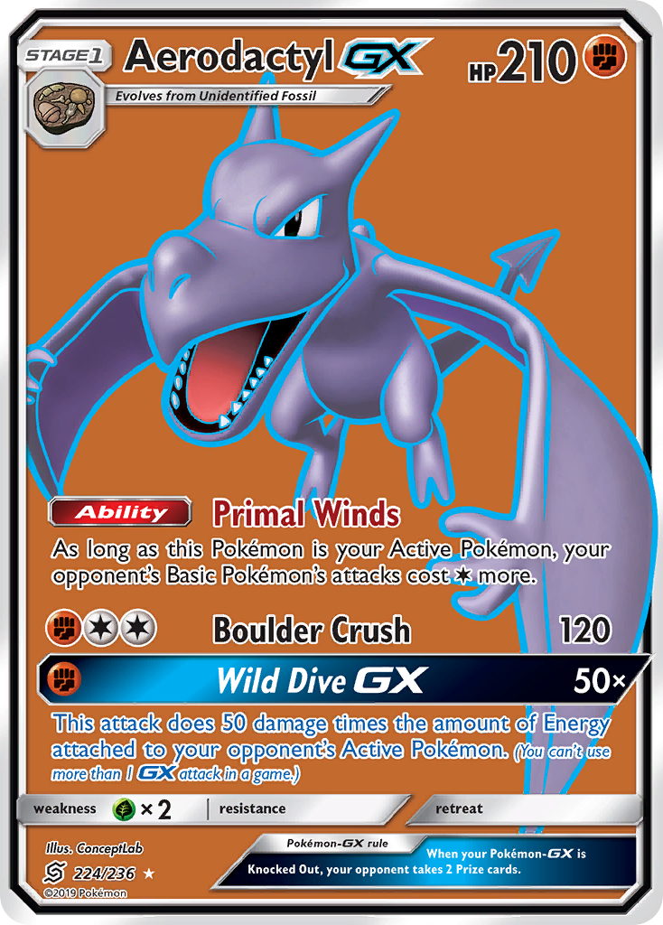 Aerodactyl GX (224/236) [Sun & Moon: Unified Minds] - The Mythic Store | 24h Order Processing