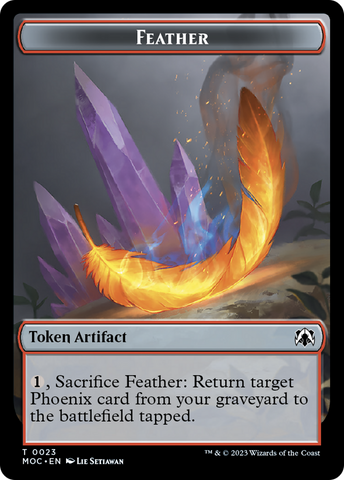 Feather // Servo Double-Sided Token [March of the Machine Commander Tokens] - The Mythic Store | 24h Order Processing