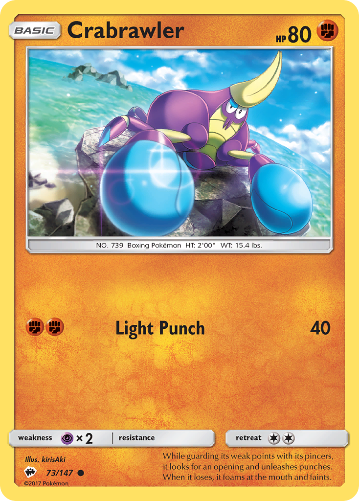 Crabrawler (73/147) [Sun & Moon: Burning Shadows] - The Mythic Store | 24h Order Processing