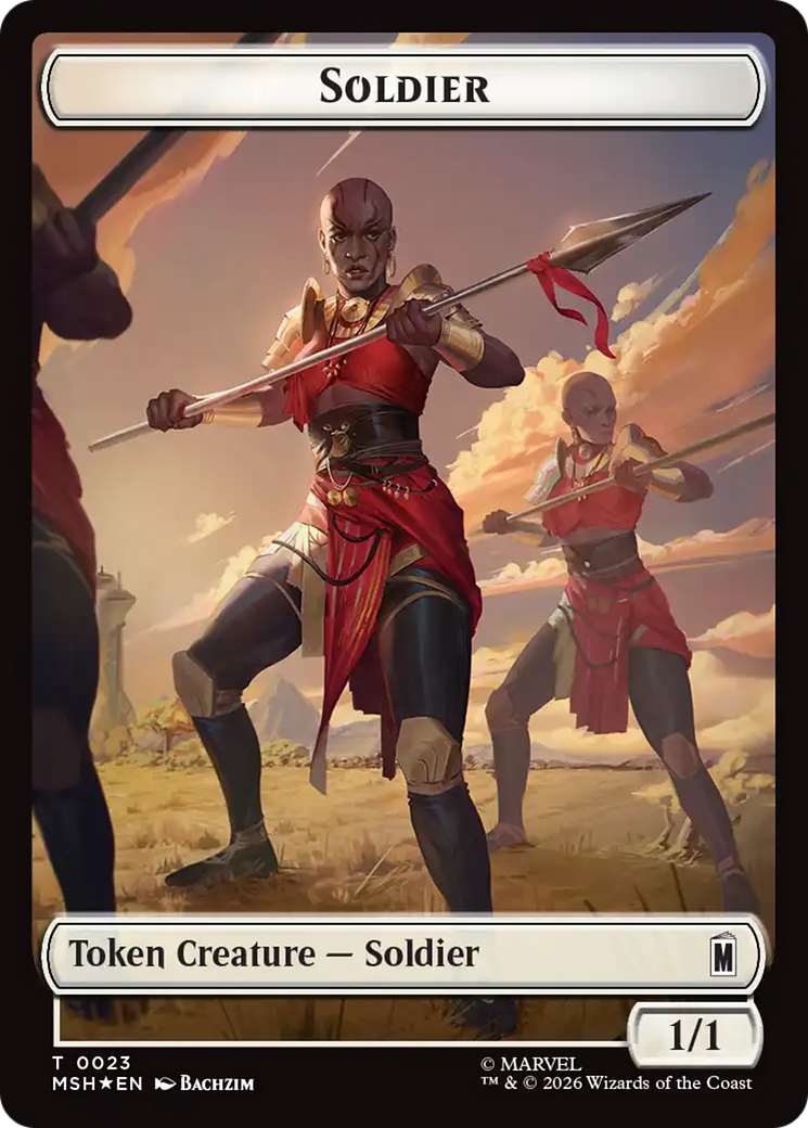 Goat // Soldier Double-Sided Token (Surge Foil) [Marvel Super Heroes Commander Tokens] - The Mythic Store | 24h Order Processing