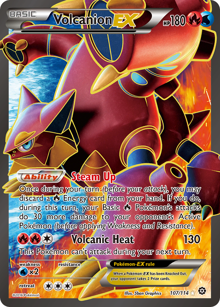 Volcanion EX (107/114) [XY: Steam Siege] - The Mythic Store | 24h Order Processing