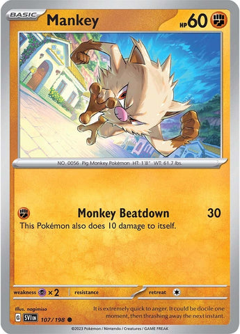 Mankey (107/198) [Scarlet & Violet: Base Set] - The Mythic Store | 24h Order Processing