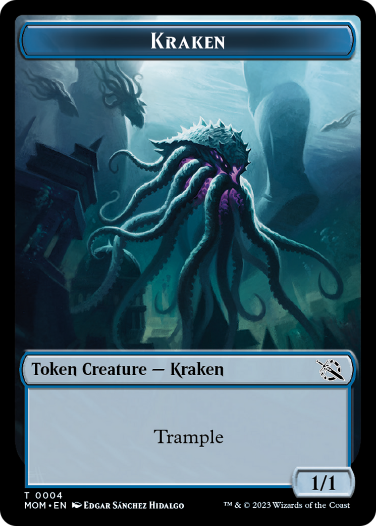 Warrior // Kraken Double-Sided Token [March of the Machine Tokens] - The Mythic Store | 24h Order Processing