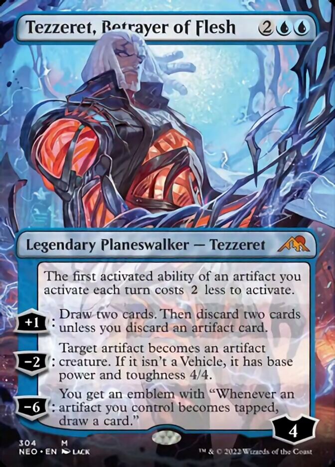 Tezzeret, Betrayer of Flesh (Borderless) [Kamigawa: Neon Dynasty] - The Mythic Store | 24h Order Processing
