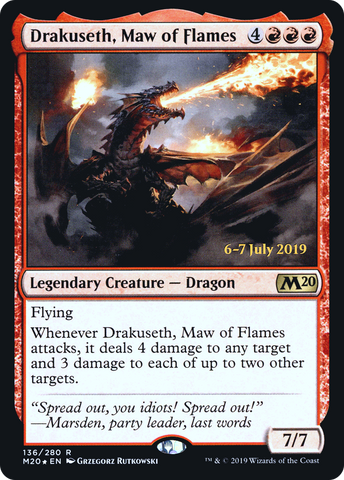 Drakuseth, Maw of Flames [Core Set 2020 Prerelease Promos] - The Mythic Store | 24h Order Processing