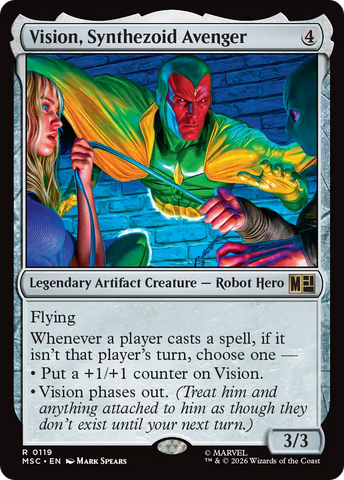 Vision, Synthezoid Avenger (Surge Foil) [Marvel Super Heroes Commander] - The Mythic Store | 24h Order Processing