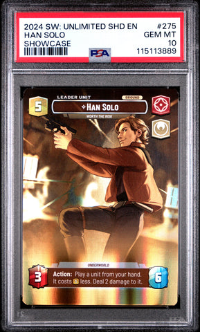 Han Solo - Worth the Risk (275) (Showcase) (275) [Shadows of the Galaxy] - Scan (Slab) 10402 - The Mythic Store | 24h Order Processing