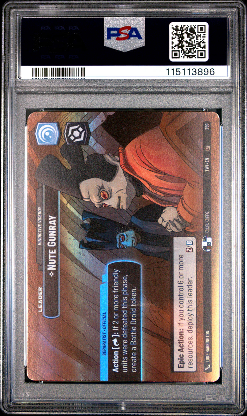 Nute Gunray - Vindictive Viceroy (259) (Showcase) (259) [Twilight of the Republic] - Scan (Slab) 10394