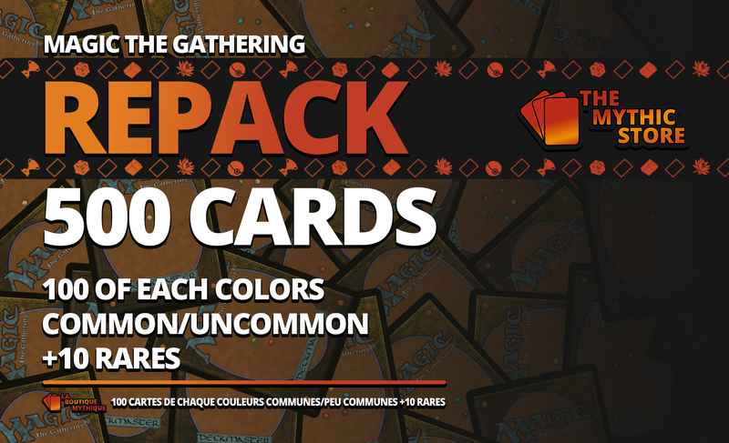MTG Bulk Repack: 500 Cards (5 Colors) + 10 Rares MTG Bulk Repack: 500 Cards (5 Colors) + 10 Rares
