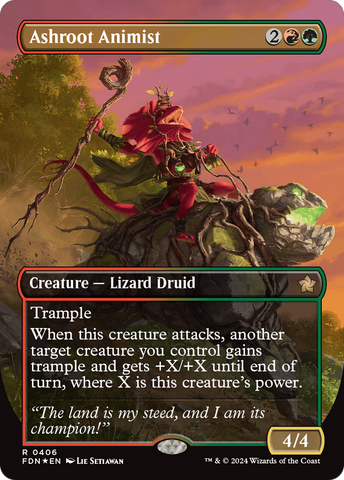 Ashroot Animist (Borderless) (Mana Foil) [Foundations] - The Mythic Store | 24h Order Processing