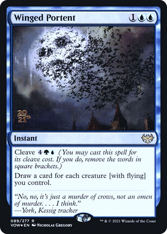 Winged Portent [Innistrad: Crimson Vow Prerelease Promos] - The Mythic Store | 24h Order Processing