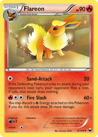 Flareon (12/108) [Black & White: Dark Explorers] - The Mythic Store | 24h Order Processing