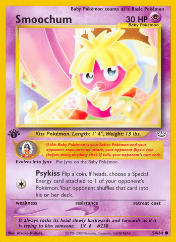 Smoochum (54/64) [Neo Revelation 1st Edition] - The Mythic Store | 24h Order Processing