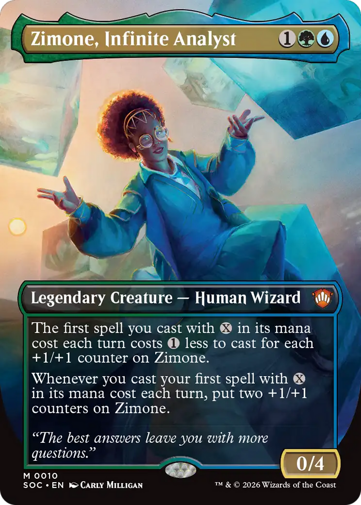 Zimone, Infinite Analyst (Borderless) [Secrets of Strixhaven Commander] - The Mythic Store | 24h Order Processing