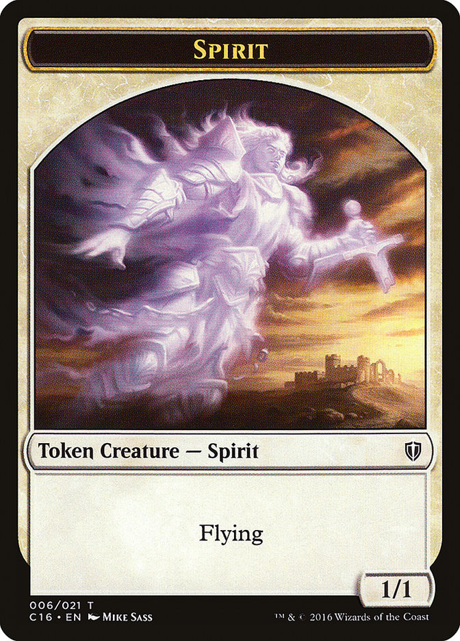 Spirit (001) // Spirit (006) Double-Sided Token [Commander 2016 Tokens] - The Mythic Store | 24h Order Processing