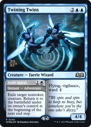 Twining Twins // Swift Spiral [Wilds of Eldraine Prerelease Promos] - The Mythic Store | 24h Order Processing