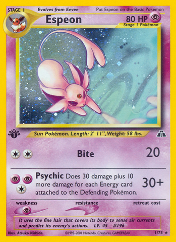 Espeon (1/75) [Neo Discovery 1st Edition] - The Mythic Store | 24h Order Processing