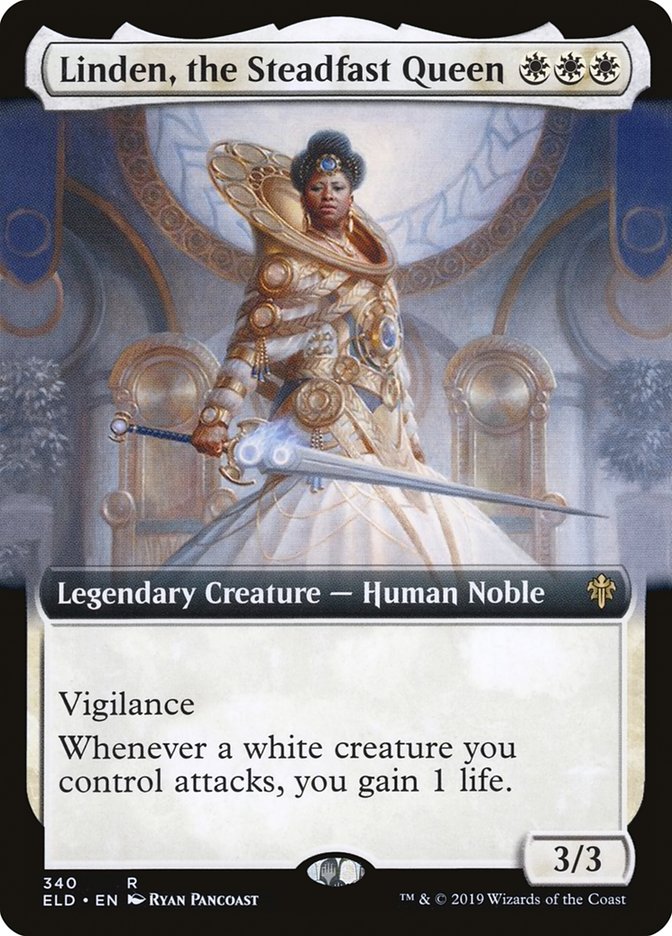 Linden, the Steadfast Queen (Extended Art) [Throne of Eldraine] - The Mythic Store | 24h Order Processing