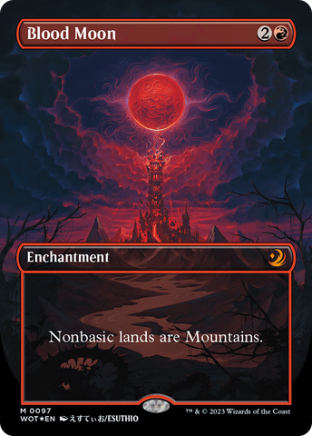 Blood Moon (Anime Borderless) (Confetti Foil) [Wilds of Eldraine: Enchanting Tales] - The Mythic Store | 24h Order Processing