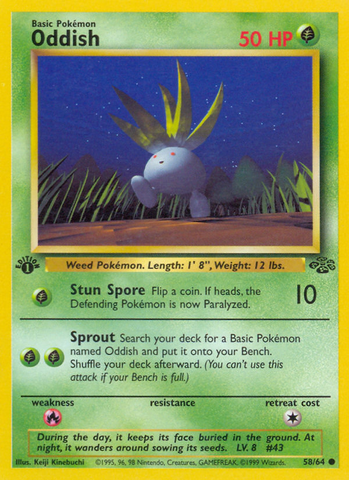 Oddish (58/64) [Jungle 1st Edition] - The Mythic Store | 24h Order Processing