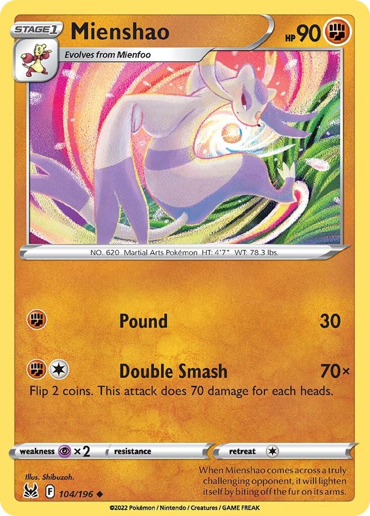 Mienshao (104/196) [Sword & Shield: Lost Origin] - The Mythic Store | 24h Order Processing