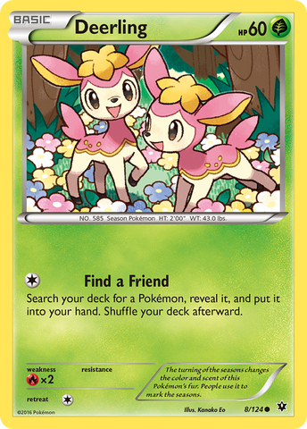 Deerling (8/124) [XY: Fates Collide] - The Mythic Store | 24h Order Processing