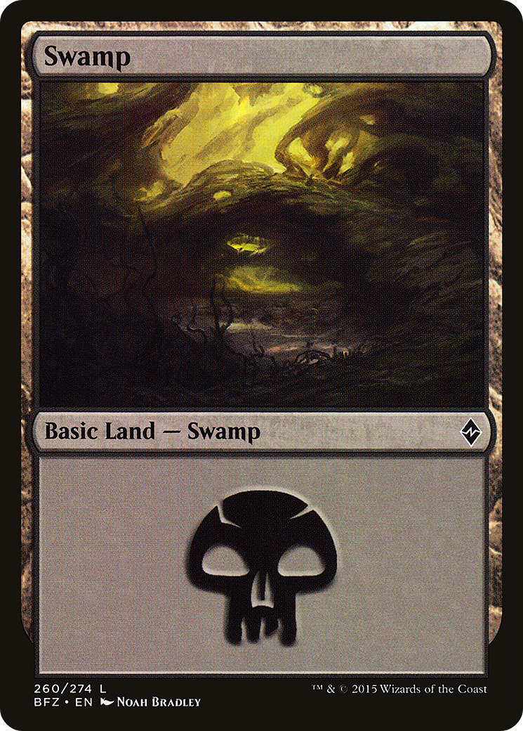 Swamp (260) [Battle for Zendikar] - The Mythic Store | 24h Order Processing