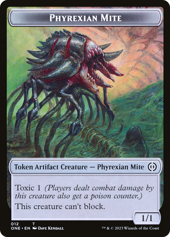Phyrexian Mite Token (012) // Phyrexian Golem Double-Sided Token [Phyrexia: All Will Be One Tokens] - The Mythic Store | 24h Order Processing