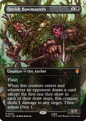 Orcish Bowmasters (Borderless) (Surge Foil) [The Hobbit: Eternal-Legal] - The Mythic Store | 24h Order Processing
