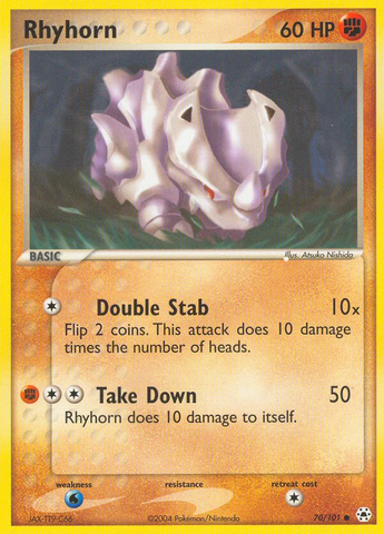 Rhyhorn (70/101) [EX: Hidden Legends] - The Mythic Store | 24h Order Processing