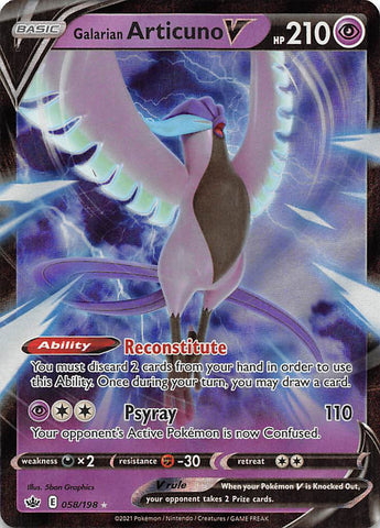 Galarian Articuno V (058/198) [Sword & Shield: Chilling Reign] - The Mythic Store | 24h Order Processing