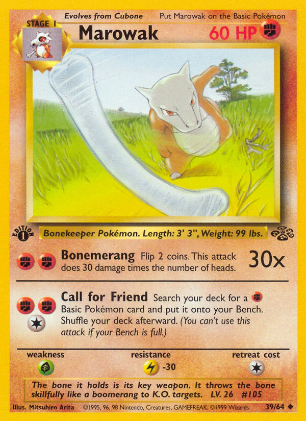 Marowak (39/64) [Jungle 1st Edition] - The Mythic Store | 24h Order Processing