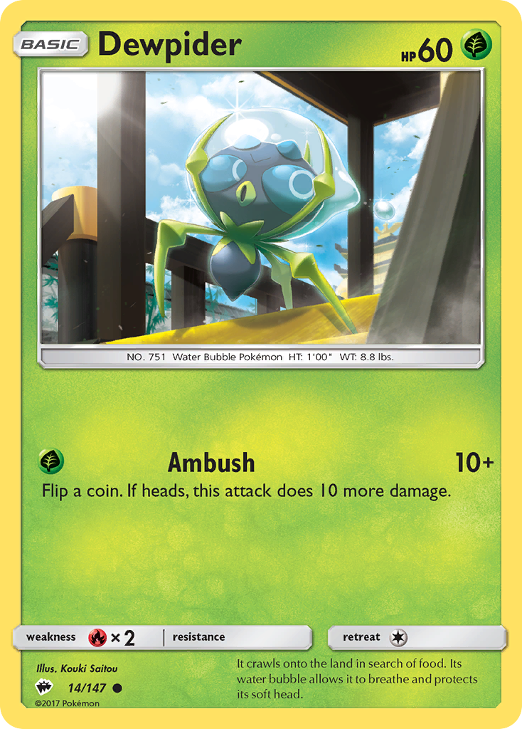 Dewpider (14/147) [Sun & Moon: Burning Shadows] - The Mythic Store | 24h Order Processing