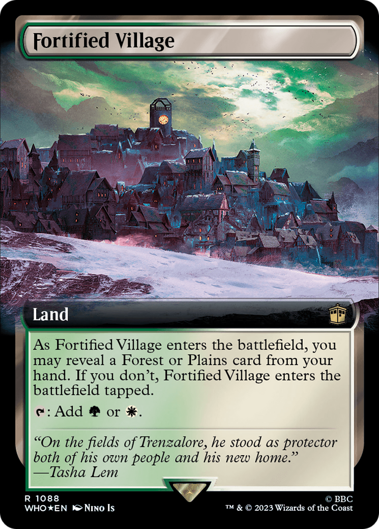 Fortified Village (Extended Art) (Surge Foil) [Doctor Who] - The Mythic Store | 24h Order Processing