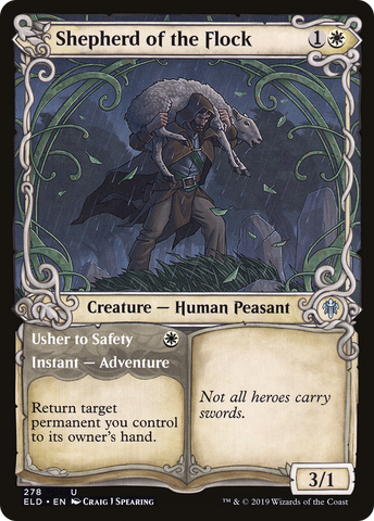 Shepherd of the Flock // Usher to Safety (Showcase) [Throne of Eldraine] - The Mythic Store | 24h Order Processing