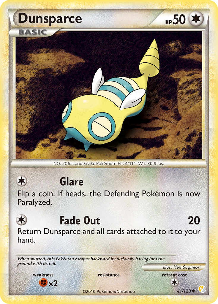 Dunsparce (41/123) [HeartGold & SoulSilver: Base Set] - The Mythic Store | 24h Order Processing
