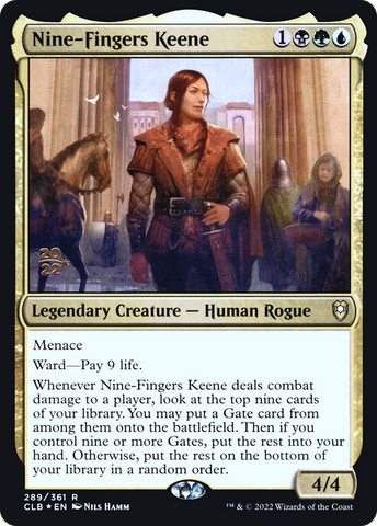 Nine-Fingers Keene [Commander Legends: Battle for Baldur's Gate Prerelease Promos] - The Mythic Store | 24h Order Processing