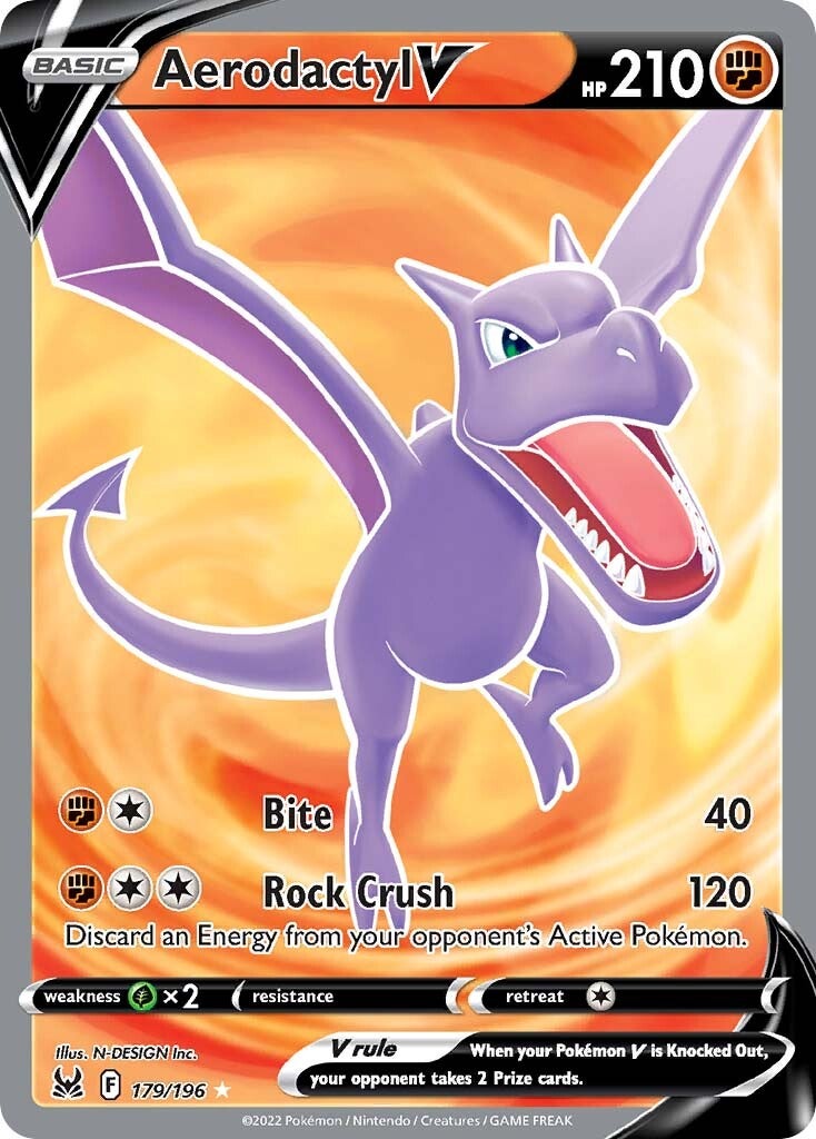 Aerodactyl V (179/196) [Sword & Shield: Lost Origin] - The Mythic Store | 24h Order Processing