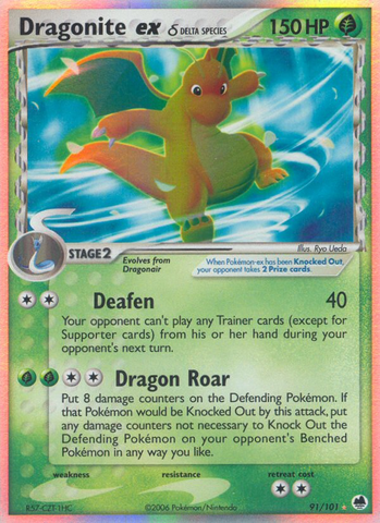 Dragonite ex (91/101) (Delta Species) [EX: Dragon Frontiers] - The Mythic Store | 24h Order Processing