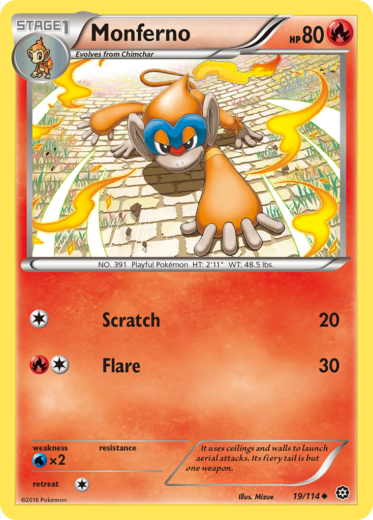 Monferno (19/114) [XY: Steam Siege] - The Mythic Store | 24h Order Processing