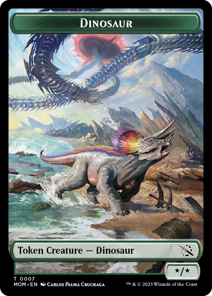 Treasure (21) // Dinosaur Double-Sided Token [March of the Machine Tokens] - The Mythic Store | 24h Order Processing