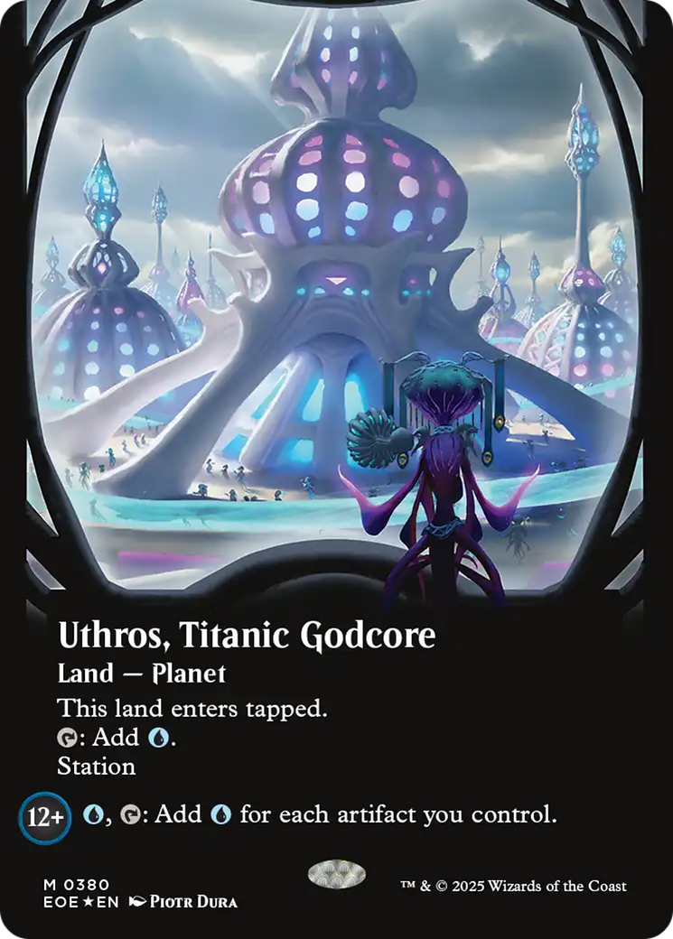 Uthros, Titanic Godcore (Borderless) (Galaxy Foil) [Edge of Eternities] - The Mythic Store | 24h Order Processing