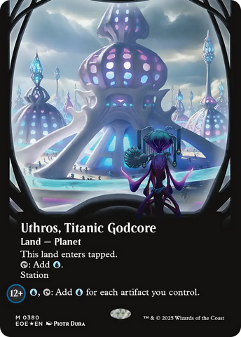 Uthros, Titanic Godcore (Borderless) (Galaxy Foil) [Edge of Eternities] - The Mythic Store | 24h Order Processing