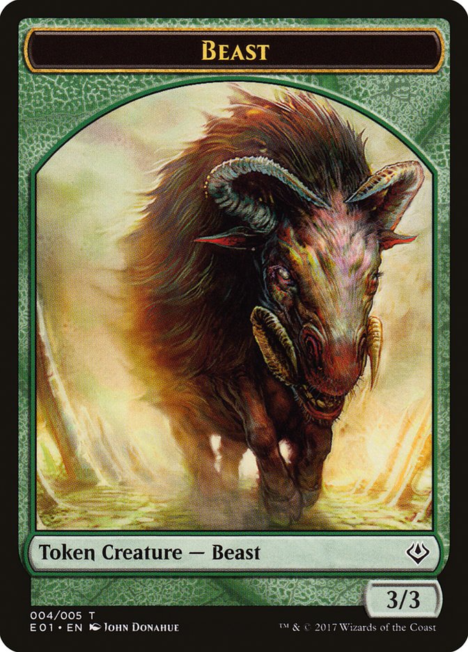 Beast (004) // Soldier Double-Sided Token [Archenemy: Nicol Bolas Tokens] - The Mythic Store | 24h Order Processing