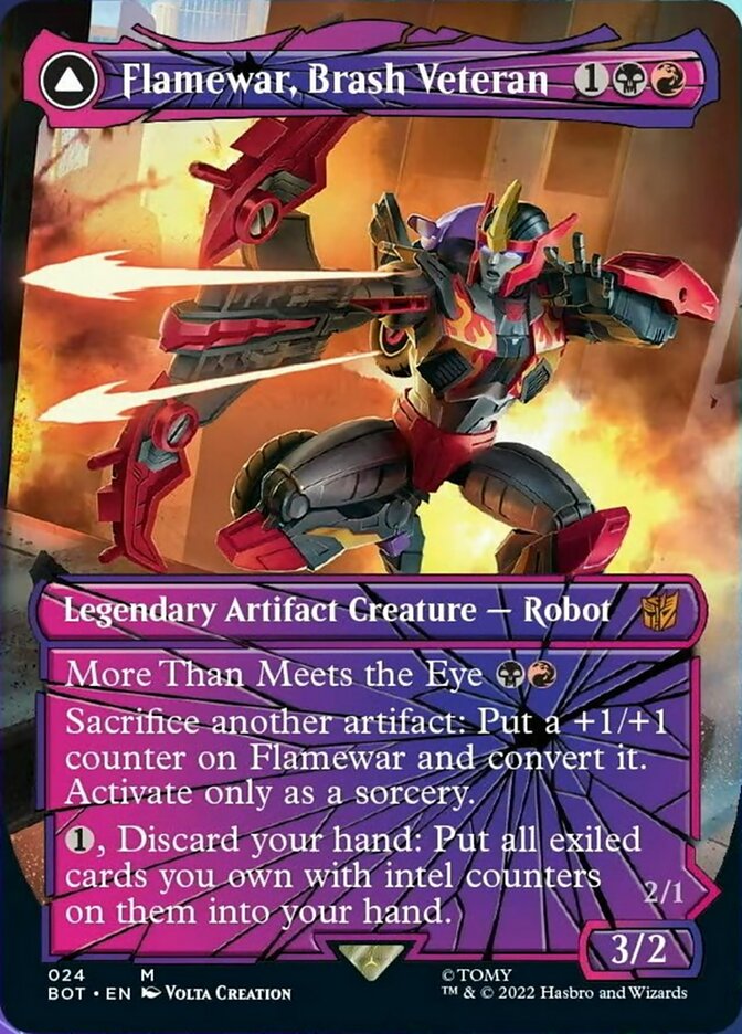 Flamewar, Brash Veteran // Flamewar, Streetwise Operative (Shattered Glass) [Transformers] - The Mythic Store | 24h Order Processing