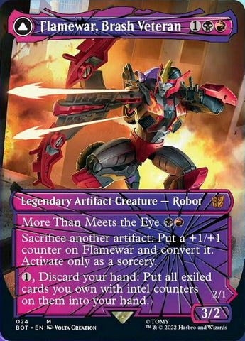Flamewar, Brash Veteran // Flamewar, Streetwise Operative (Shattered Glass) [Transformers] - The Mythic Store | 24h Order Processing
