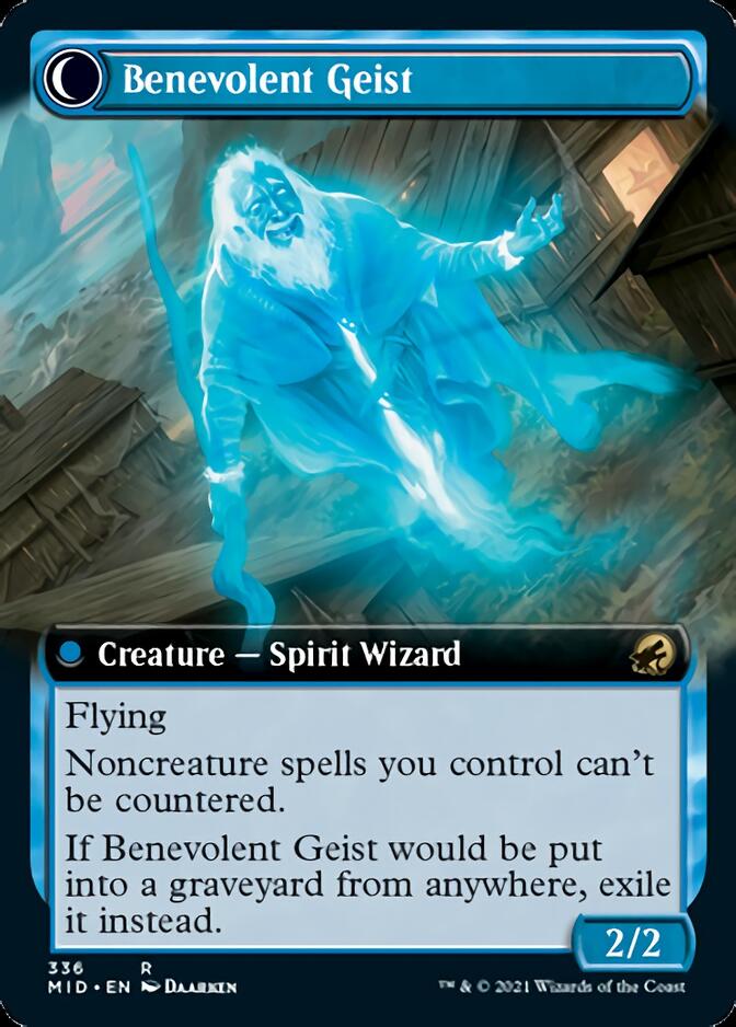 Malevolent Hermit // Benevolent Geist (Extended Art) [Innistrad: Midnight Hunt] - The Mythic Store | 24h Order Processing